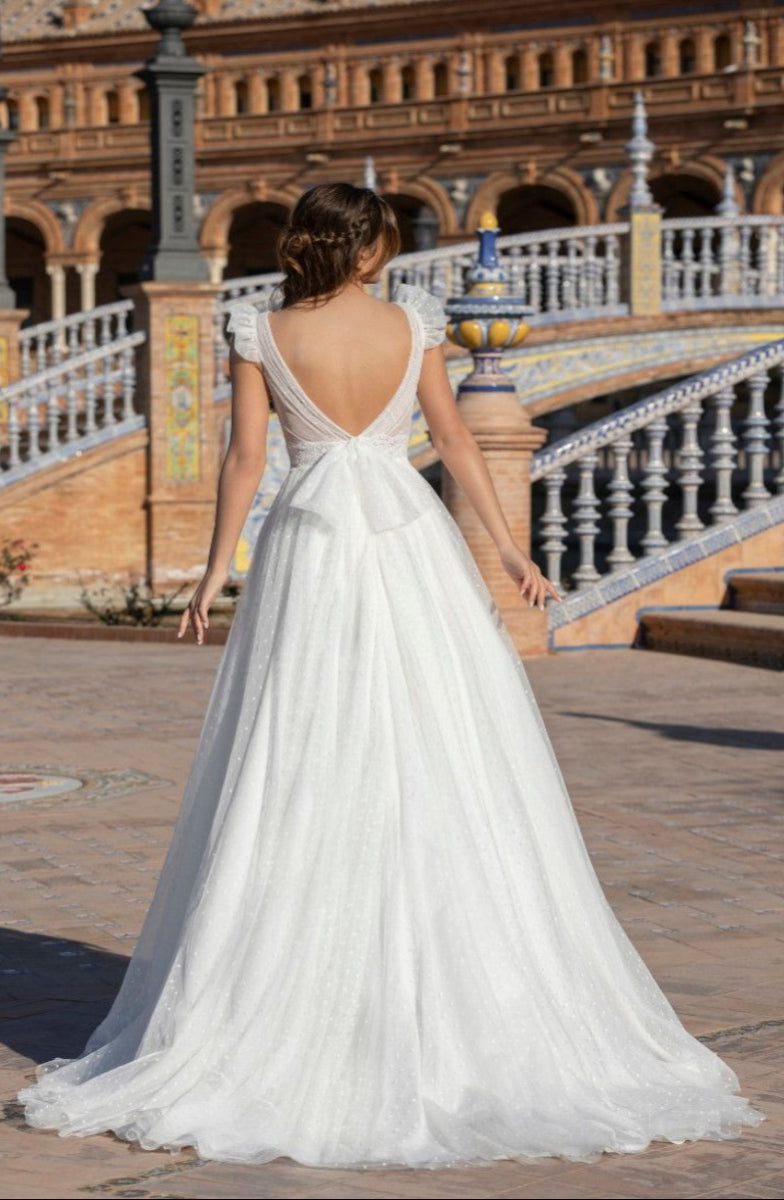 Robe de mariée BO'M 23-05 en tulle et dentelle