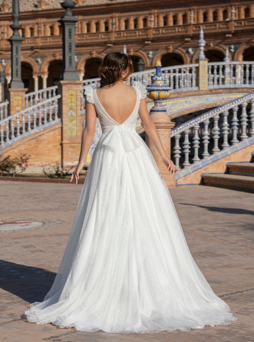 Robe de mariée BO'M  23-05 en tulle et dentelle
